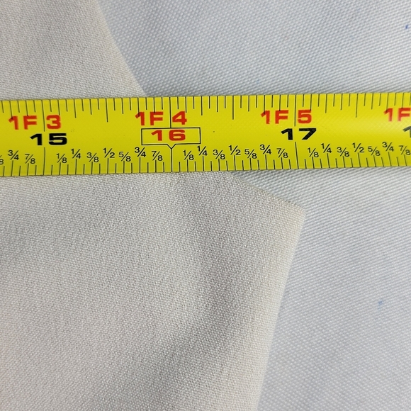 Lauren Ralph Lauren Fit N Flare Dress 6 Taupe Ivory Color Block Pleated Lined - Picture 8 of 9